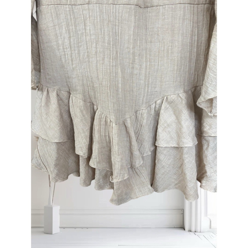 Princess Polly Beige Ruffle Mini Dress - Picture 2 of 8